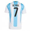 Argentina Rodrigo De Paul #7 Hjemmedrakt Copa America 2024 Kortermet